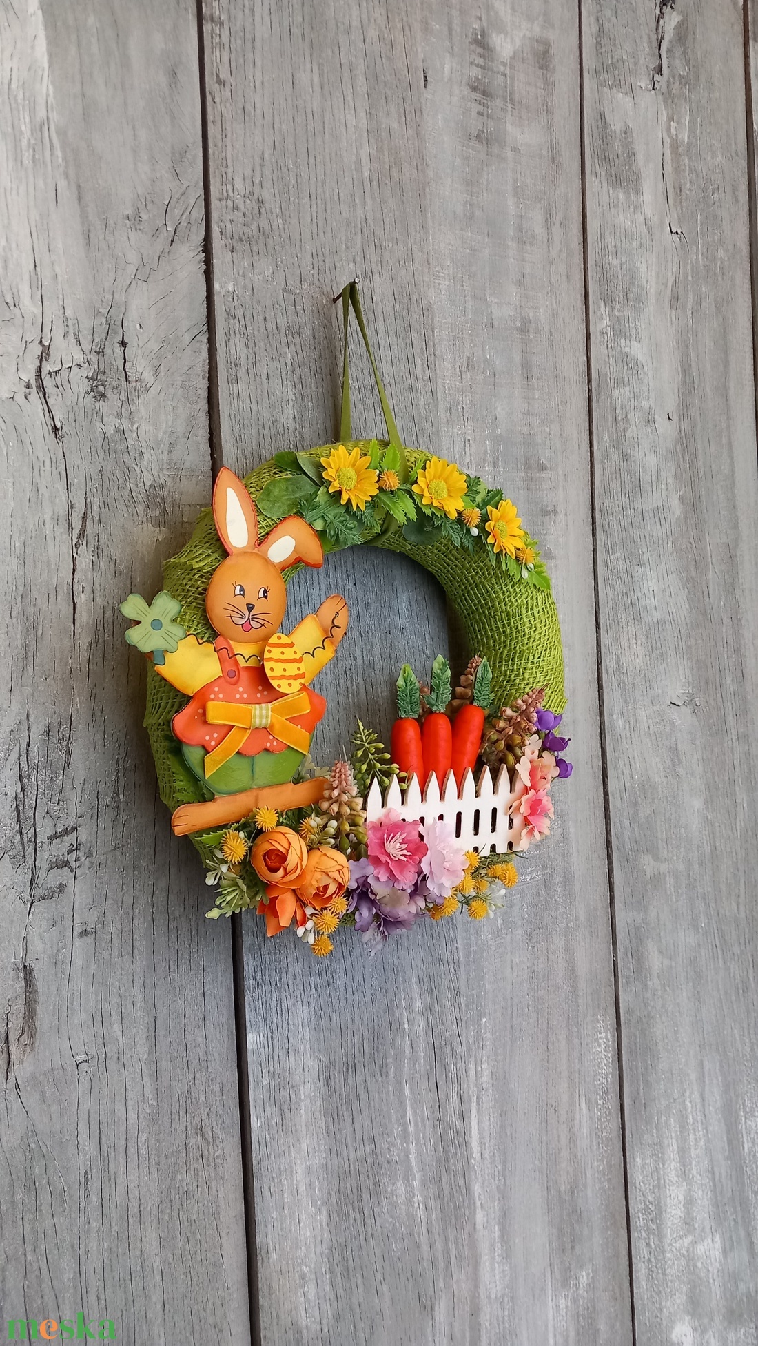 Húsvéti Mese- Húsvéti Ajtódísz/Tavaszi Ajtódísz/Húsvéti Virágdísz/Húsvéti Koszorú/Falidísz/Koszorú - otthon & életmód - dekoráció - ajtó- és ablak dekoráció - ajtódísz & kopogtató - Meska.hu