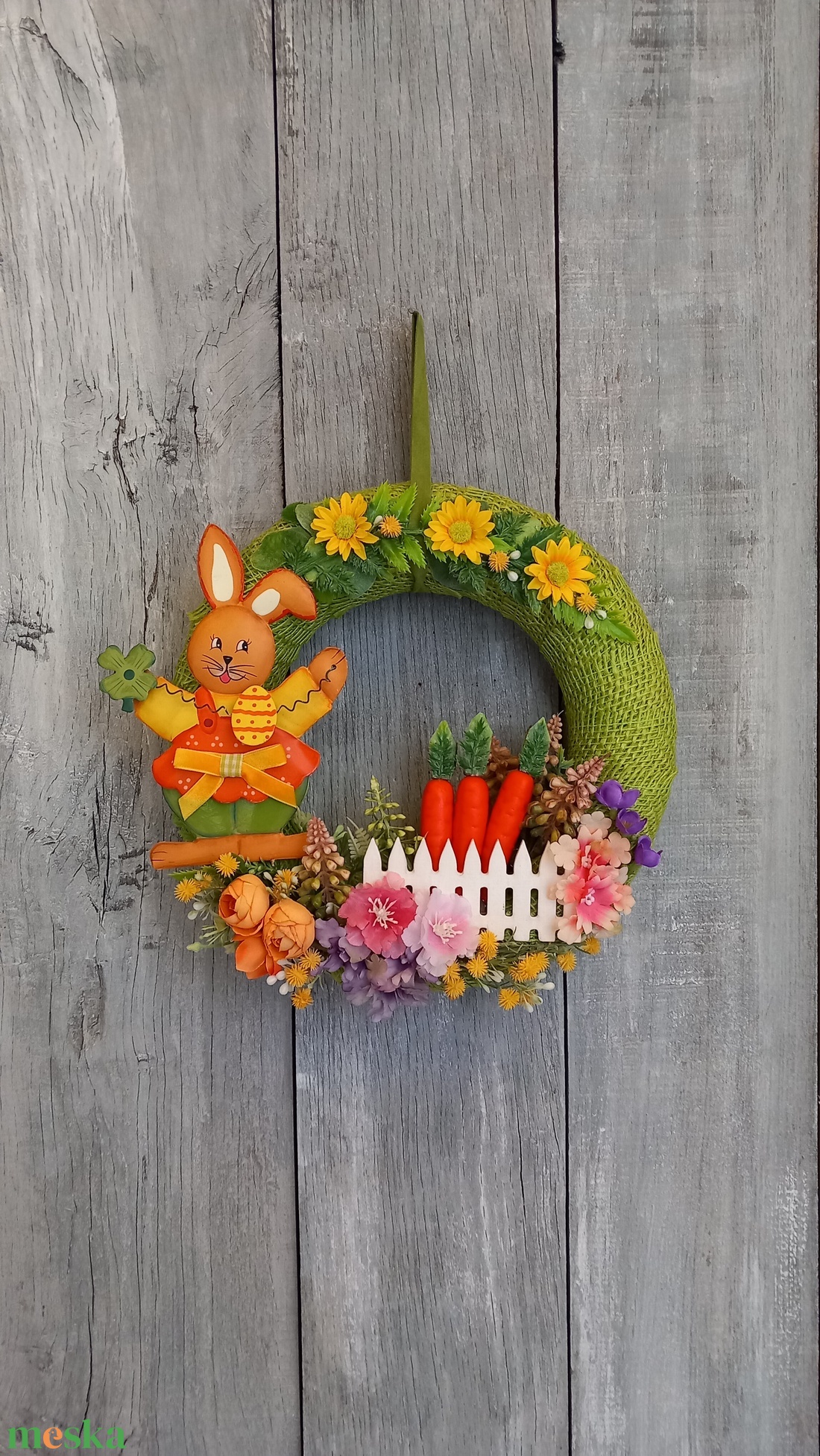 Húsvéti Mese- Húsvéti Ajtódísz/Tavaszi Ajtódísz/Húsvéti Virágdísz/Húsvéti Koszorú/Falidísz/Koszorú - otthon & életmód - dekoráció - ajtó- és ablak dekoráció - ajtódísz & kopogtató - Meska.hu
