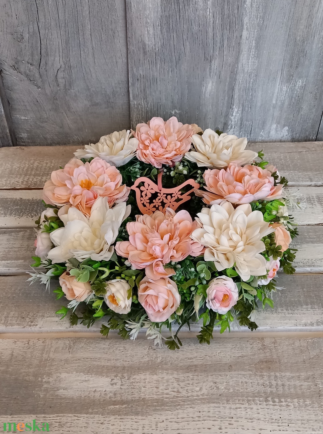 Kedvenc Dáliák - Virágos Kopogtató/Virágos Ajtódísz/Nyári Ajtódísz/Ajtódísz /Falidísz/Koszorú - otthon & életmód - dekoráció - ajtó- és ablak dekoráció - ajtódísz & kopogtató - Meska.hu