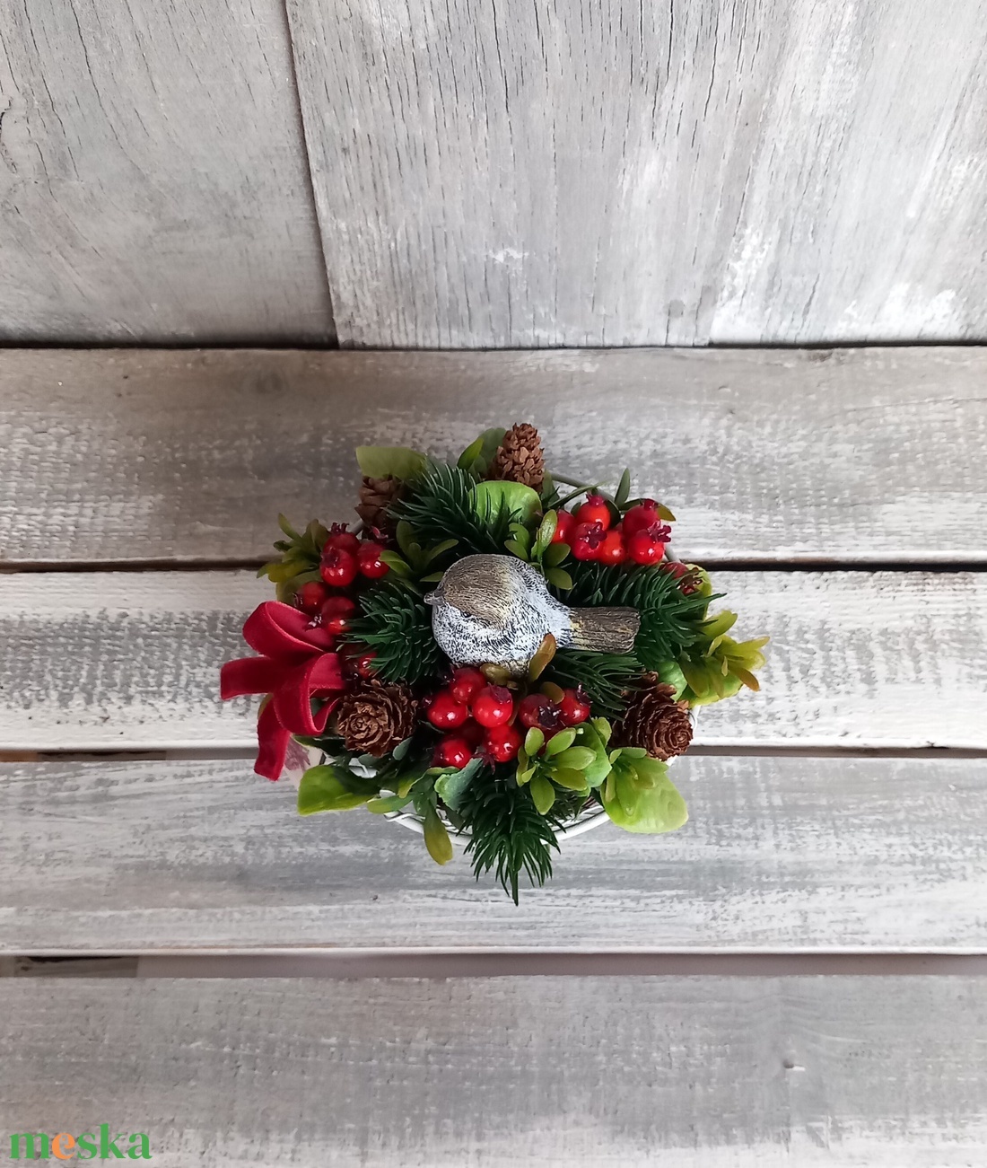 Kismadár Csipkebogyói  - Téli Asztaldísz/Asztaldekoráció/Köszöntő Asztaldísz - otthon & életmód - virágdekoráció - virágdíszek - asztali virágdísz - Meska.hu