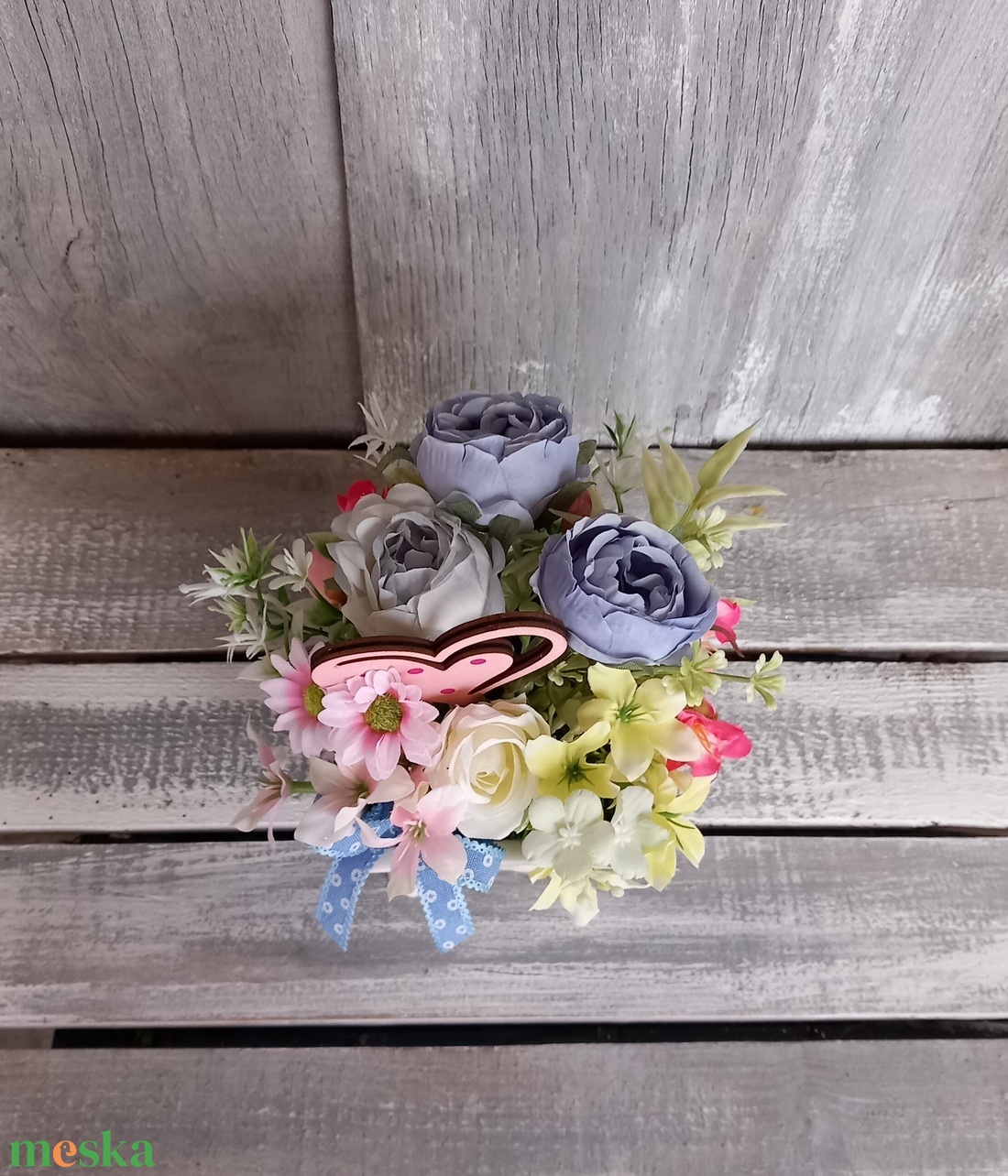  Kedves Virágok  - Tavaszi Asztaldísz/Virágos Asztaldísz/Köszöntő Virágdísz/Anyák-napi Asztaldísz - otthon & életmód - virágdekoráció - virágdíszek - virágdísz kaspóban - Meska.hu