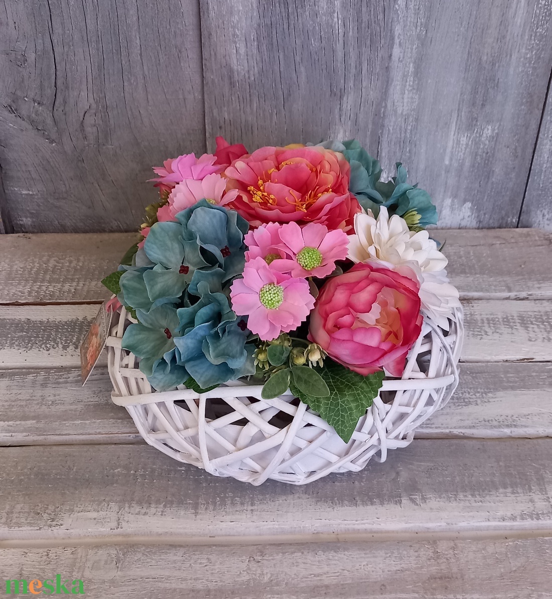 SzínVirágok  - Virágos Asztaldísz/Nőnapi Asztaldísz/Virágajándék/Virágkosár - otthon & életmód - virágdekoráció - virágdíszek - virágdísz kaspóban - Meska.hu