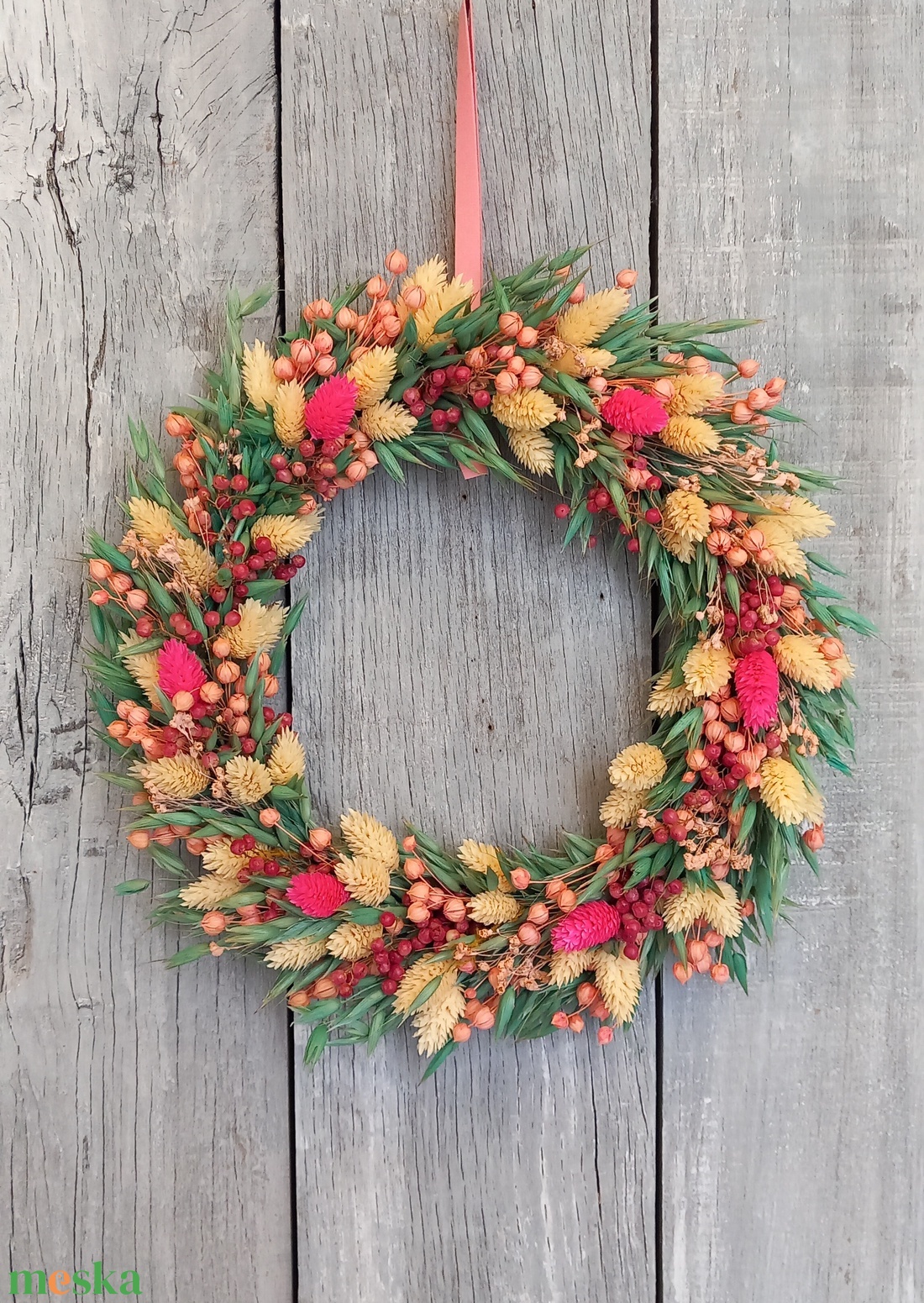 Varázslat- Szárazvirág Ajtódísz/Ajtódísz/Szárazvirág Kopogtató/Nyári Ajtódísz/Falidísz/Koszorú/Virágdekoráció - otthon & életmód - dekoráció - ajtó- és ablak dekoráció - ajtódísz & kopogtató - Meska.hu