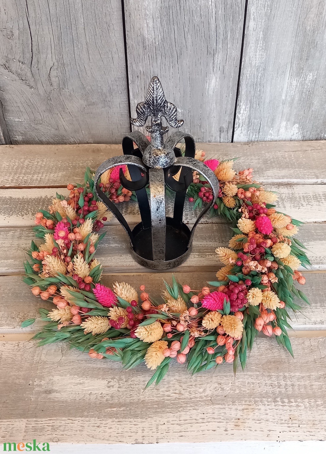 Varázslat- Szárazvirág Ajtódísz/Ajtódísz/Szárazvirág Kopogtató/Nyári Ajtódísz/Falidísz/Koszorú/Virágdekoráció - otthon & életmód - dekoráció - ajtó- és ablak dekoráció - ajtódísz & kopogtató - Meska.hu