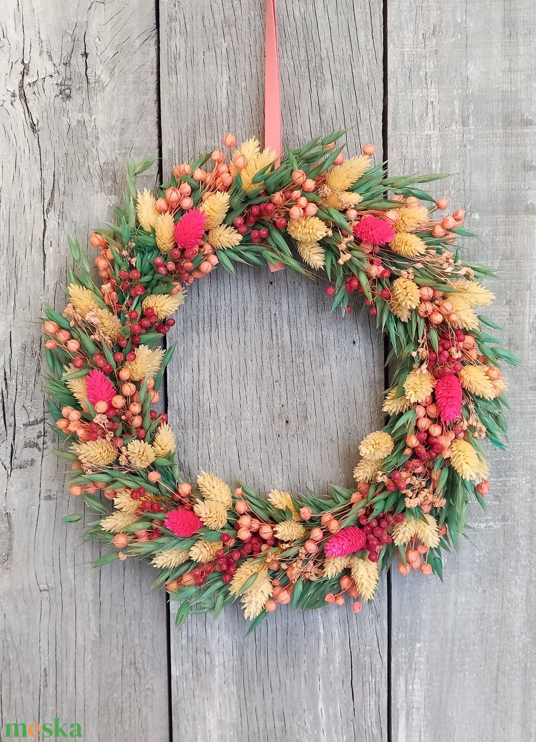 Varázslat- Szárazvirág Ajtódísz/Ajtódísz/Szárazvirág Kopogtató/Nyári Ajtódísz/Falidísz/Koszorú/Virágdekoráció - otthon & életmód - dekoráció - ajtó- és ablak dekoráció - ajtódísz & kopogtató - Meska.hu