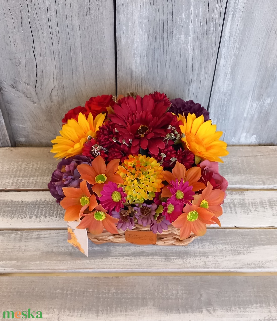 Energia - Nyári Asztaldísz/Virágos Asztaldísz/Köszöntő Asztaldísz/Virágdekoráció/Asztaldísz - otthon & életmód - virágdekoráció - virágdíszek - asztali virágdísz - Meska.hu