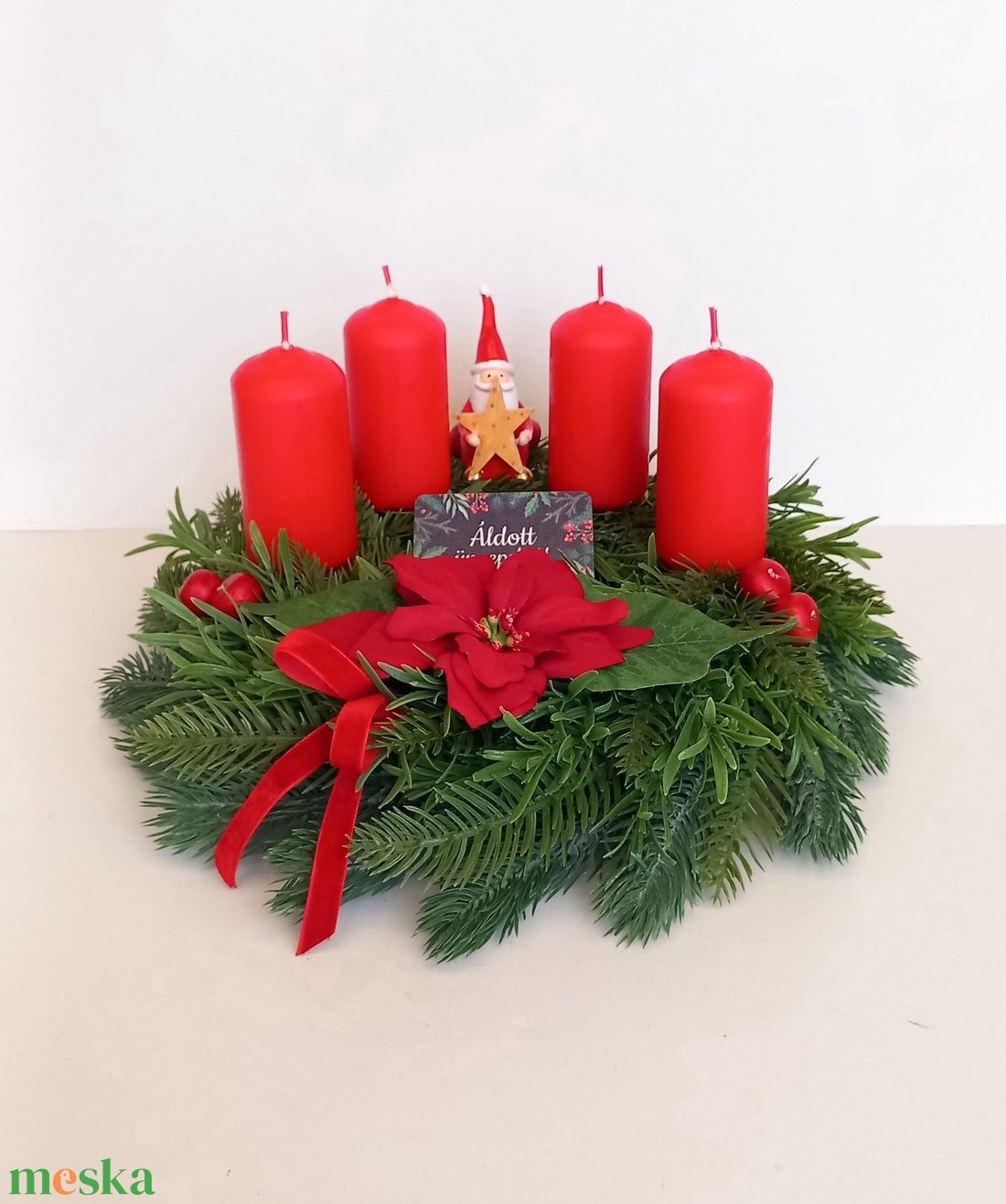 Mikulás Advent  - Adventi Koszorú - karácsony - adventi díszek - adventi koszorú - Meska.hu
