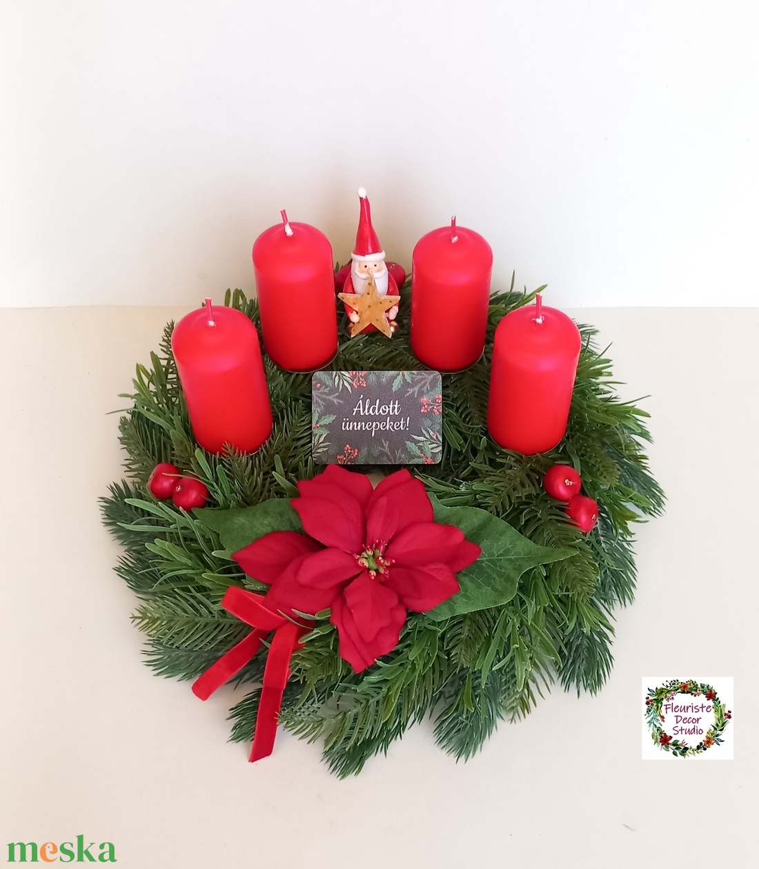 Mikulás Advent  - Adventi Koszorú - karácsony - adventi díszek - adventi koszorú - Meska.hu