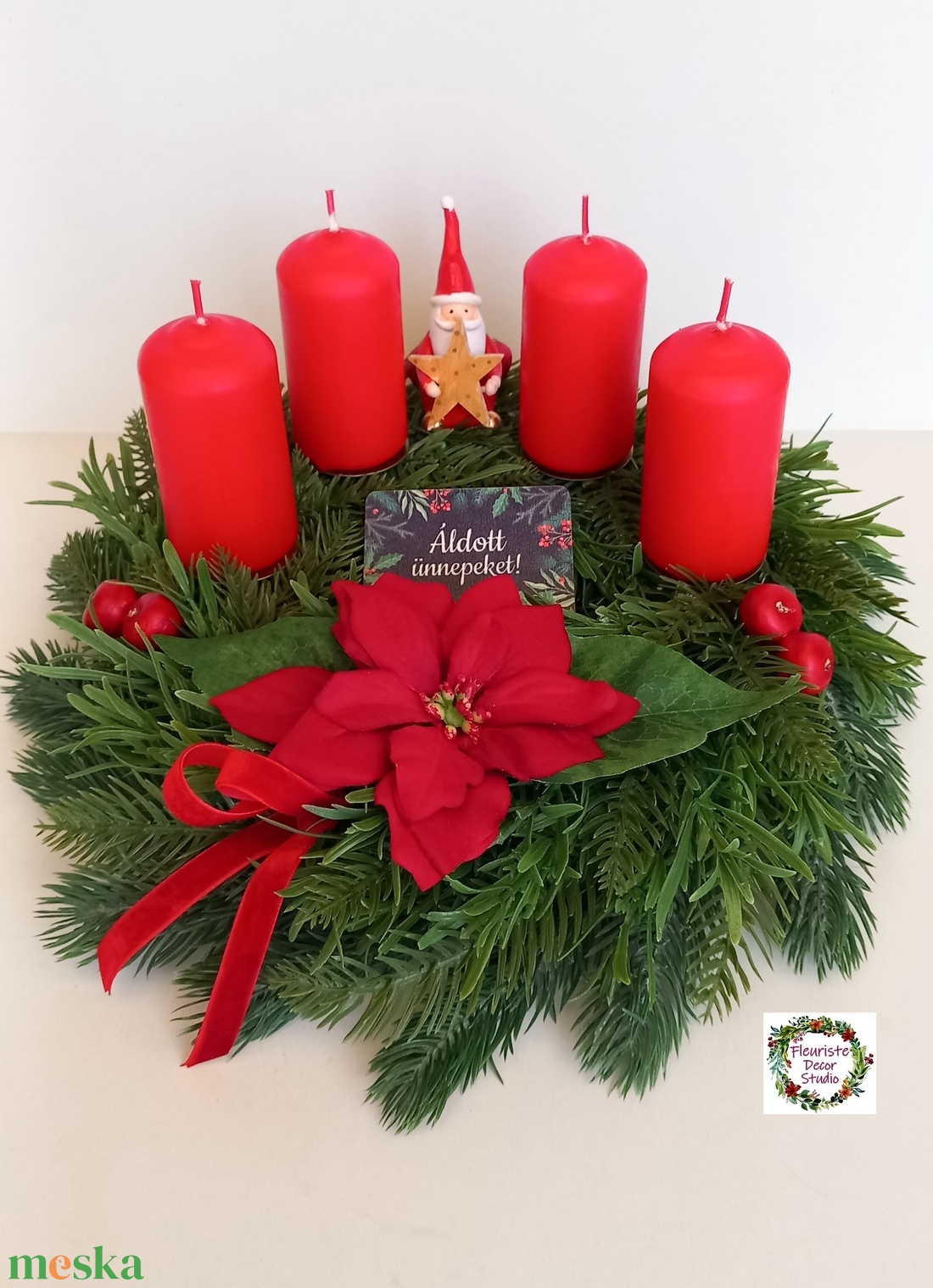 Mikulás Advent  - Adventi Koszorú - karácsony - adventi díszek - adventi koszorú - Meska.hu