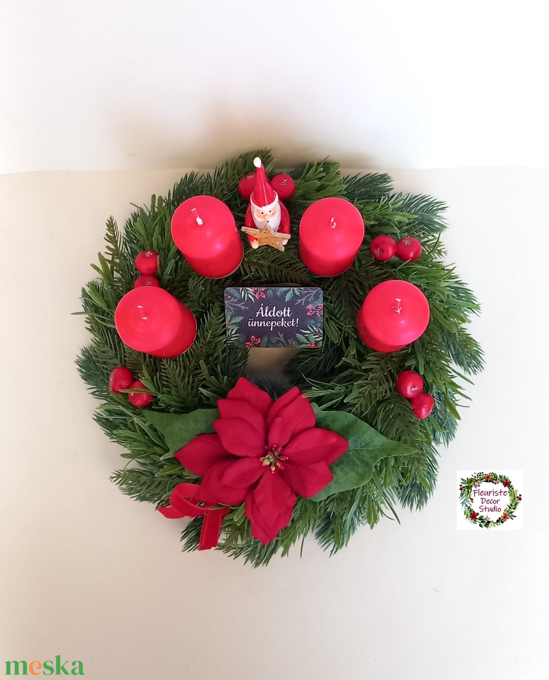 Mikulás Advent  - Adventi Koszorú - karácsony - adventi díszek - adventi koszorú - Meska.hu