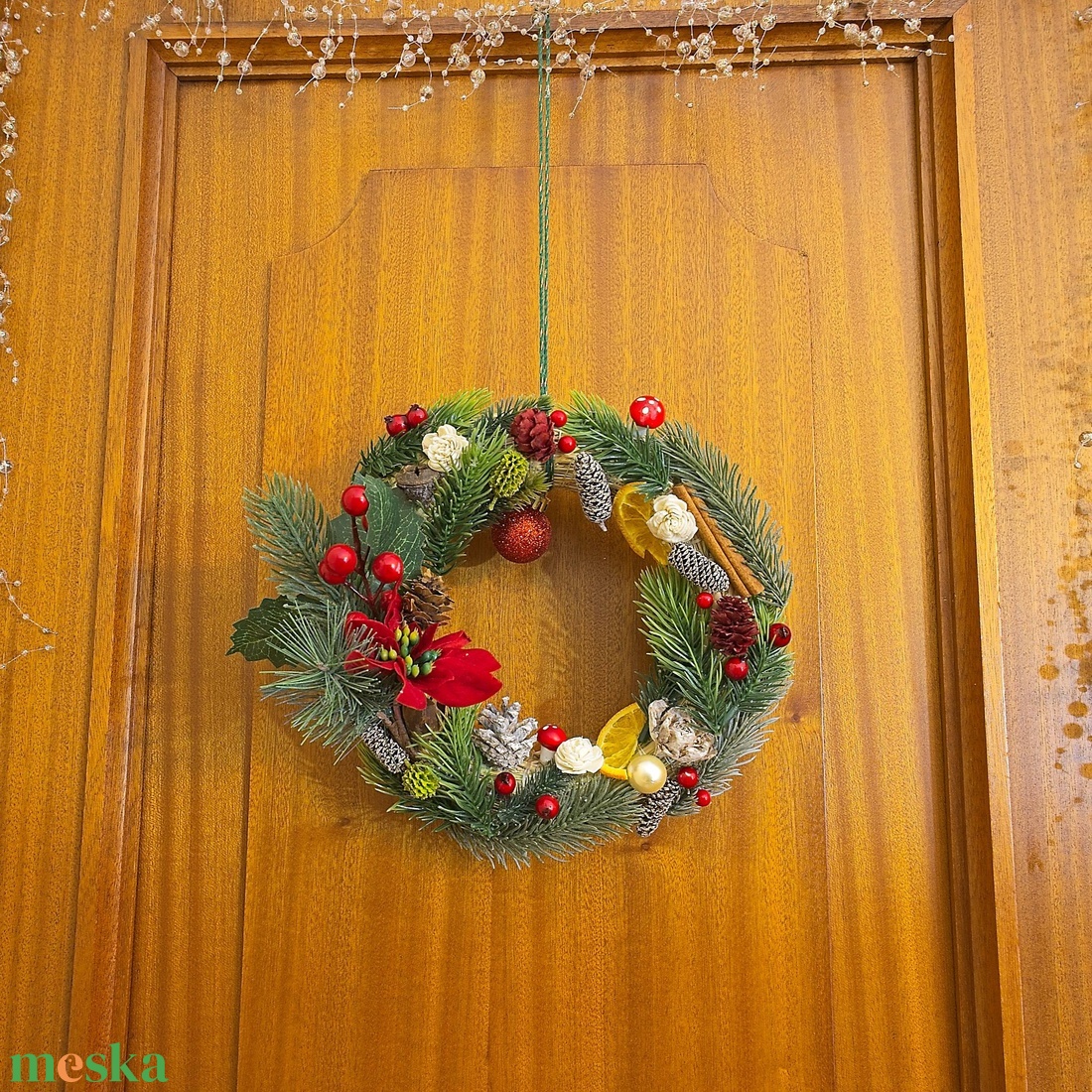 Örökzöld karácsonyi koszorú - karácsony - adventi díszek - adventi koszorú - Meska.hu