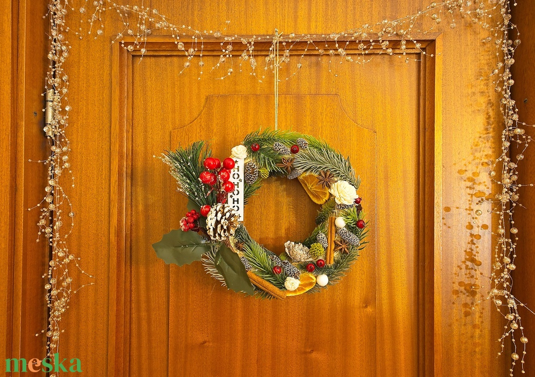 Örökzöld karácsonyi koszorú - karácsony - adventi díszek - adventi koszorú - Meska.hu