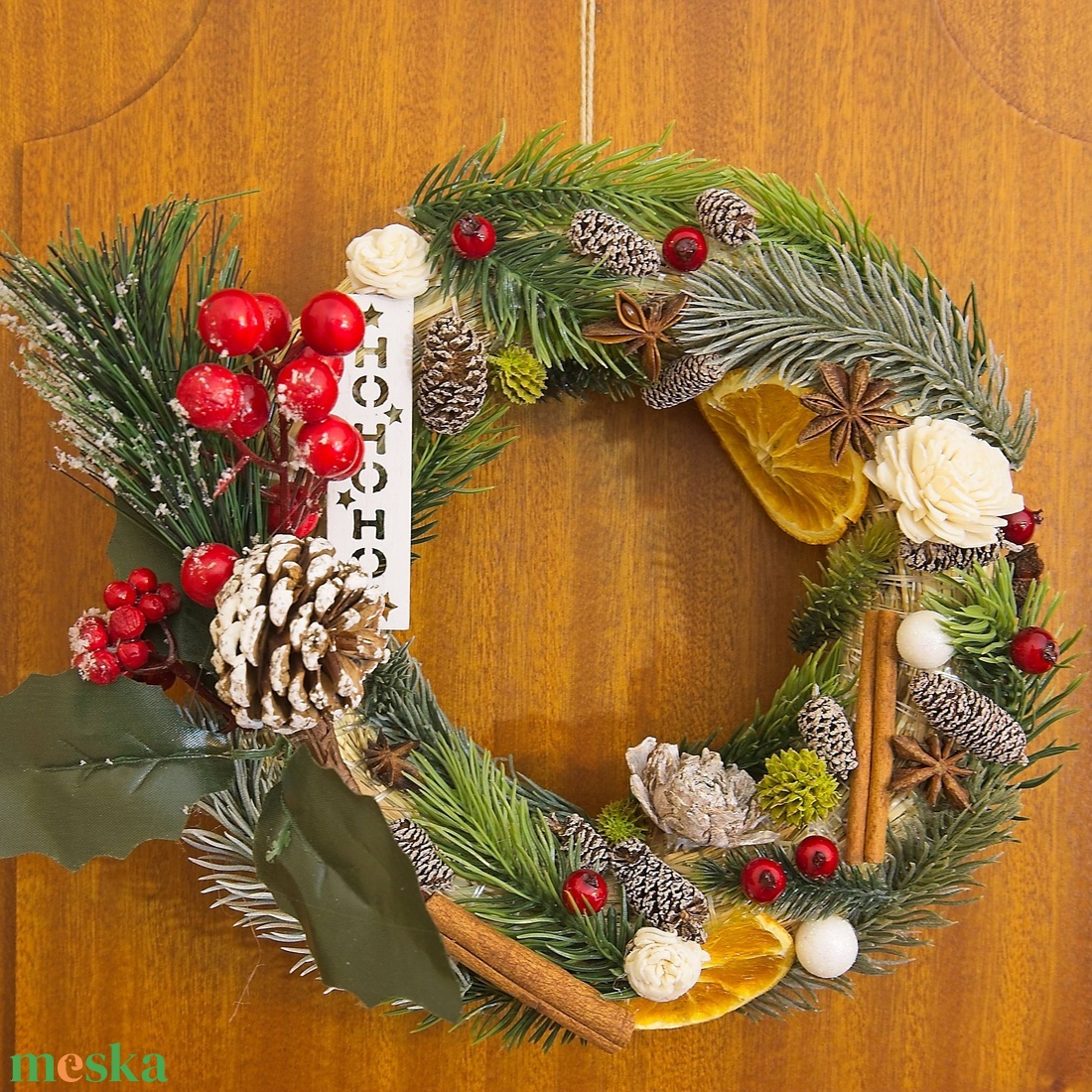 Örökzöld karácsonyi koszorú - karácsony - adventi díszek - adventi koszorú - Meska.hu