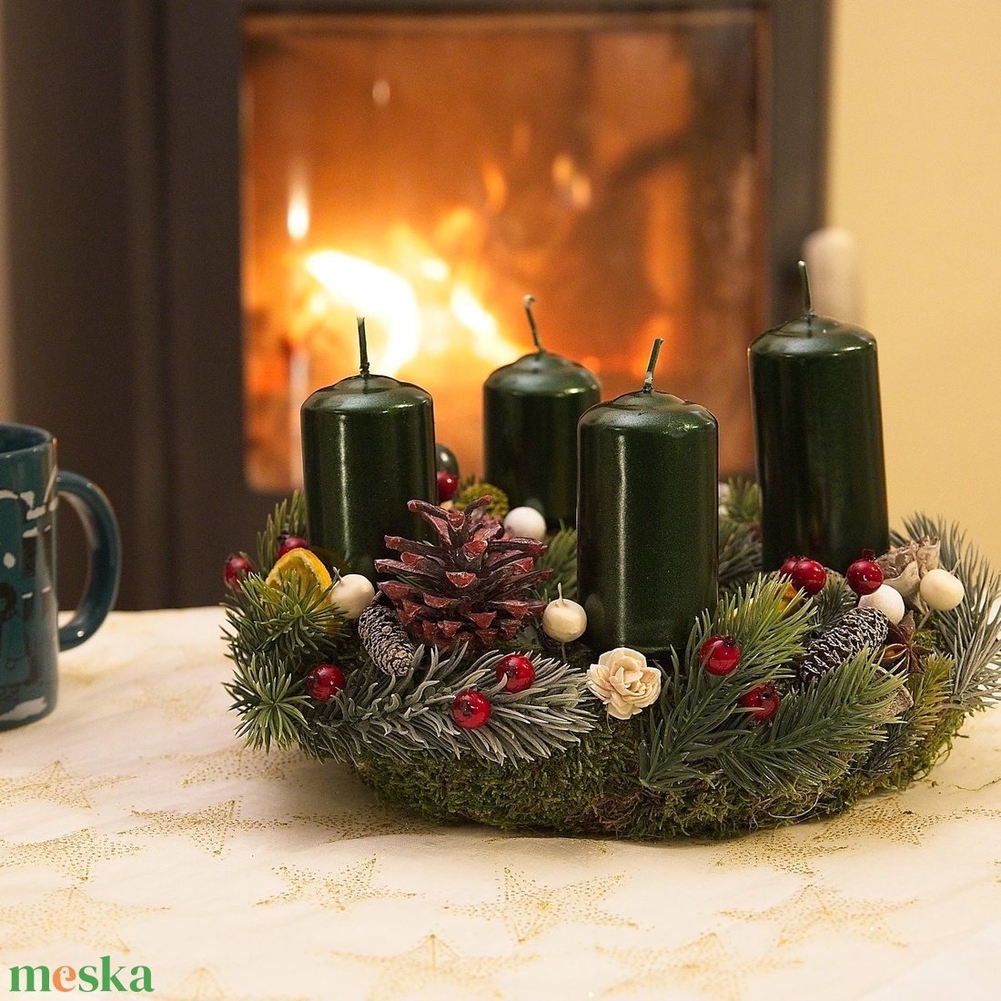 Adventi koszorú - karácsony - adventi díszek - adventi koszorú - Meska.hu