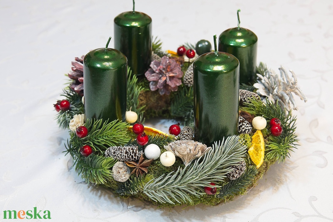 Adventi koszorú - karácsony - adventi díszek - adventi koszorú - Meska.hu
