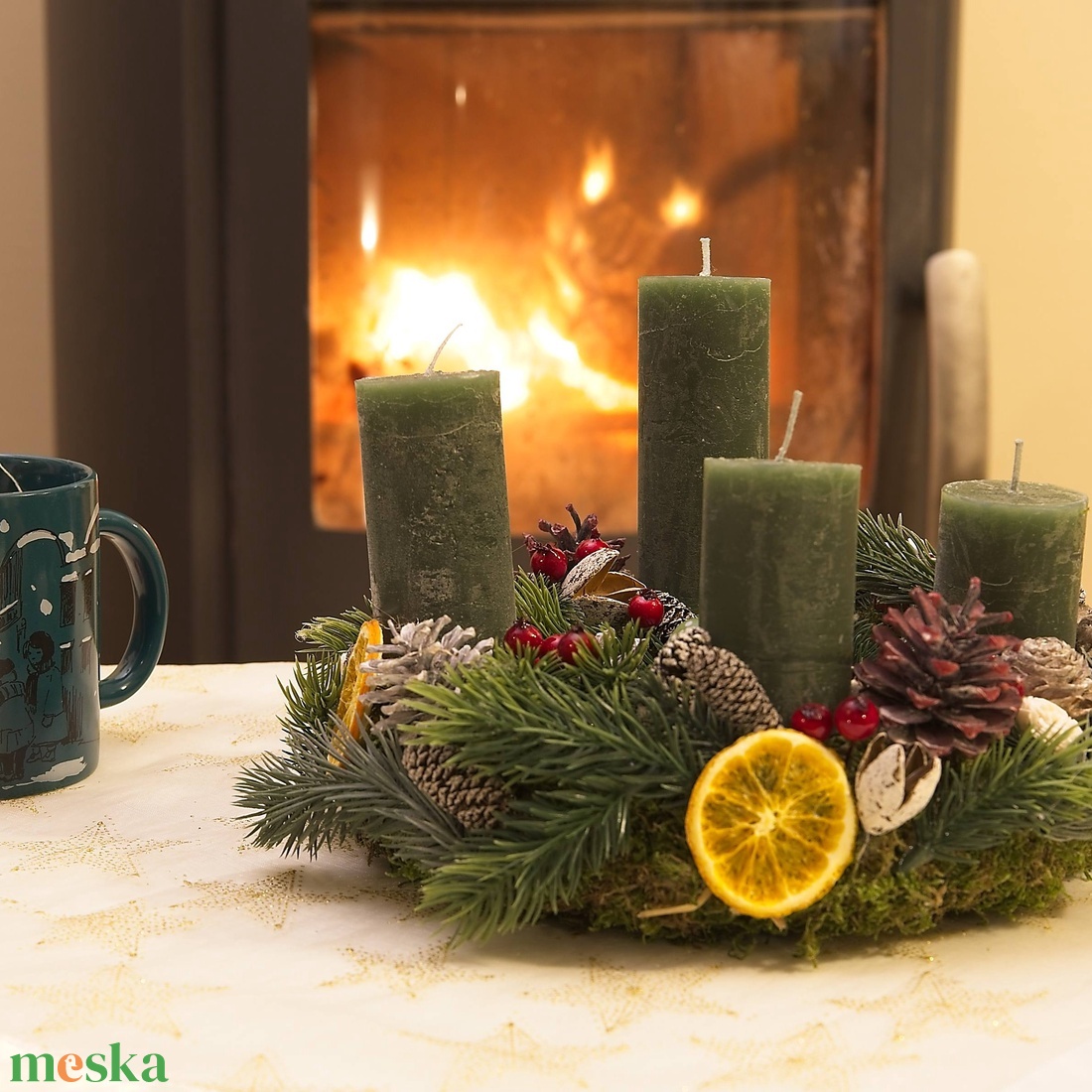 Adventi koszorú - karácsony - adventi díszek - adventi koszorú - Meska.hu