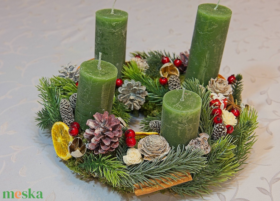 Adventi koszorú - karácsony - adventi díszek - adventi koszorú - Meska.hu