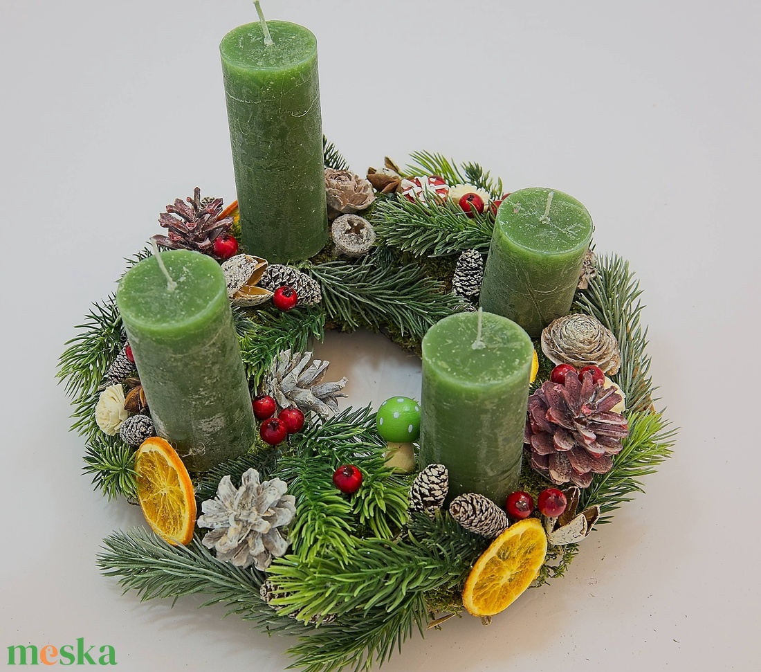Adventi koszorú - karácsony - adventi díszek - adventi koszorú - Meska.hu