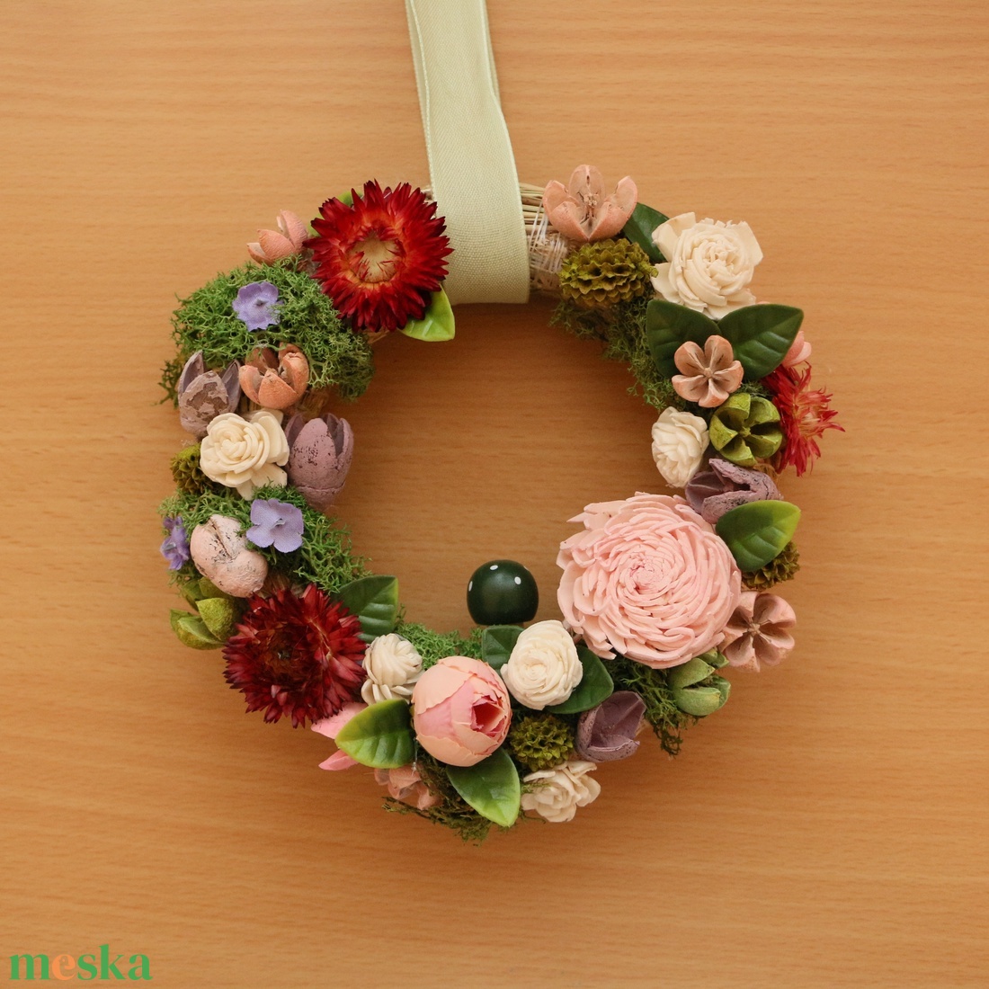 Virágos Koszorú - kellékek & szerszámok - dekorációs kellékek - koszorú, koszorúalap - Meska.hu