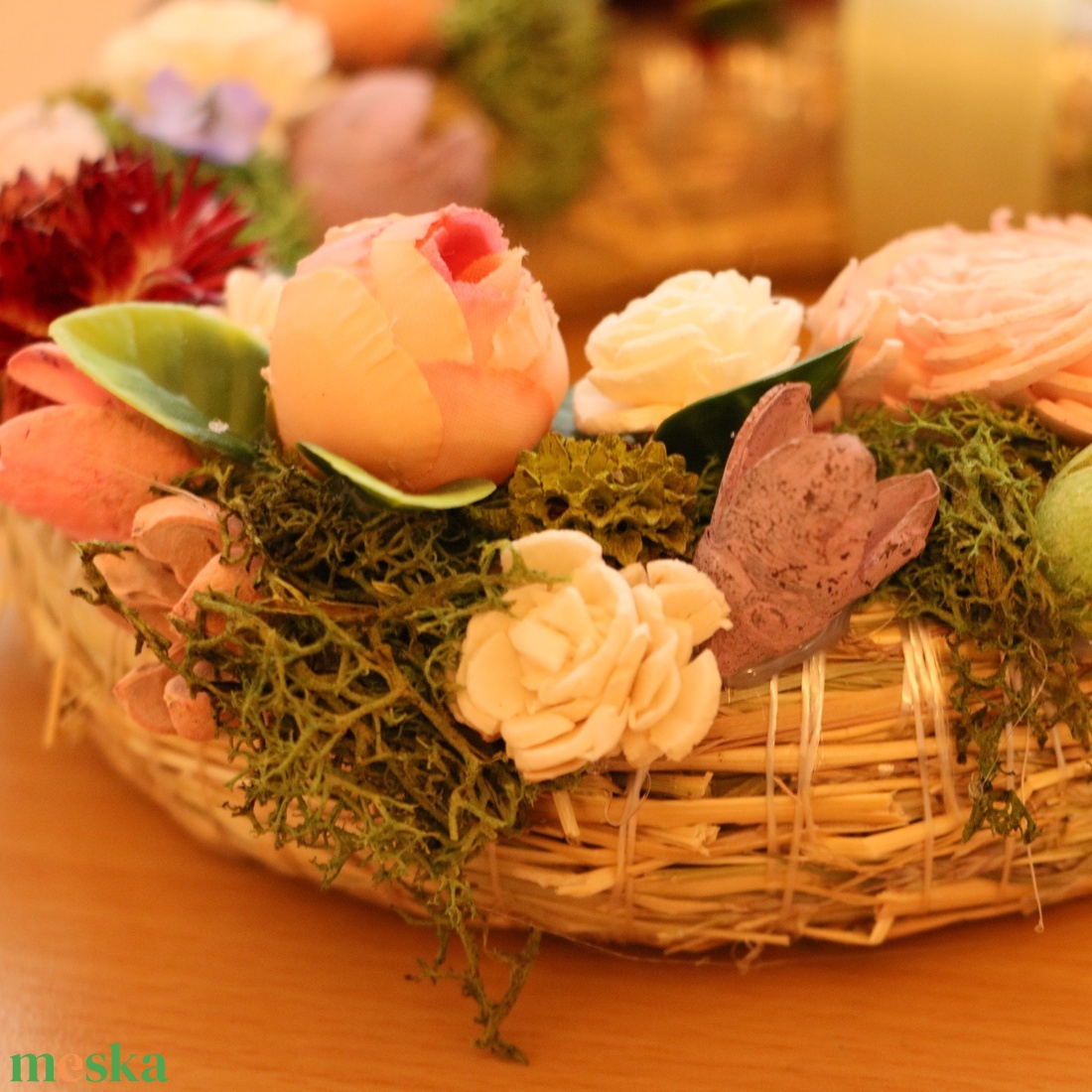 Virágos Koszorú - kellékek & szerszámok - dekorációs kellékek - koszorú, koszorúalap - Meska.hu