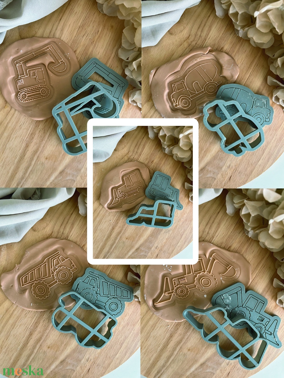 3D fondant forma és sütikiszúró - Munkagépek 5 darabos szett - otthon & életmód - konyhafelszerelés, tálalás - sütés, főzés - sütikiszúró - Meska.hu 3D fondant forma és sütikiszúró - Munkagépek 5 darabos szett - otthon & életmód - konyhafelszerelés, tálalás - sütés, főzés - sütikiszúró - Meska.hu