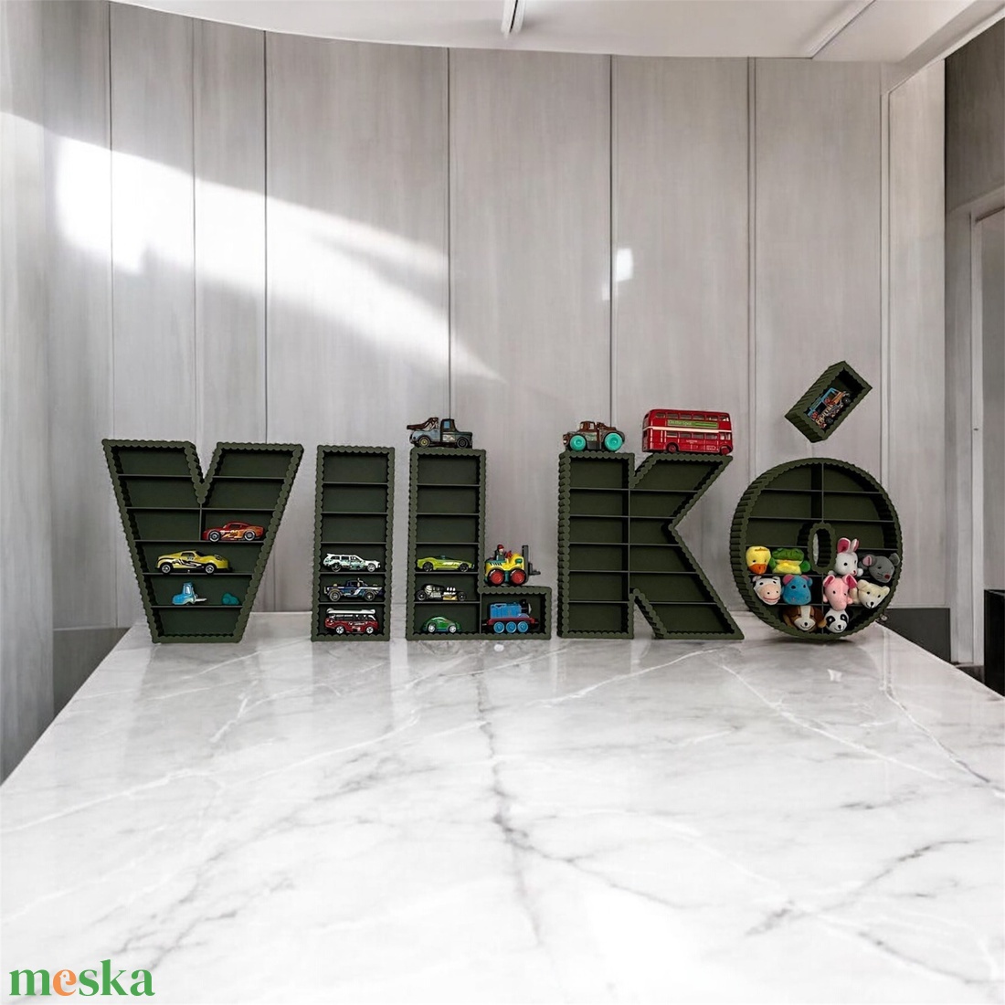 Matchbox fali tároló Hot Wheels polc Kisautó Játék tartó - 3D nyomtatott - fenntartható - modern - Montessori - baba - mama - babaszobabútor - játéktároló - Meska.hu