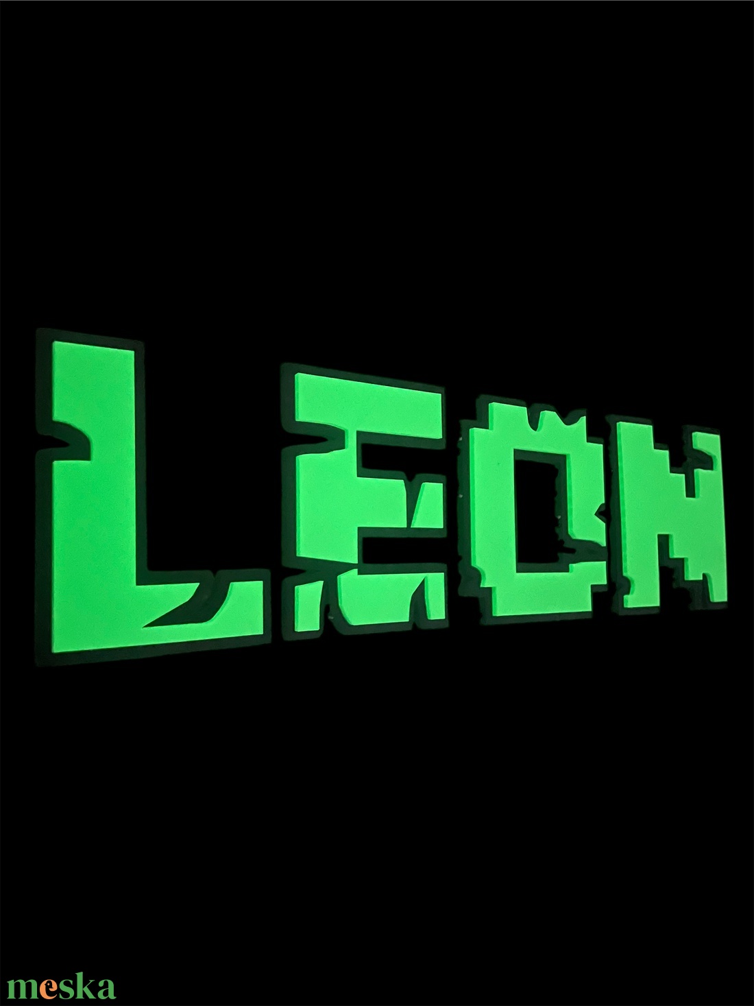 Gyerekszoba név tábla - Minecraft - Sötétben világít - baba - mama - babaszoba dekoráció - gyerek névtábla - Meska.hu