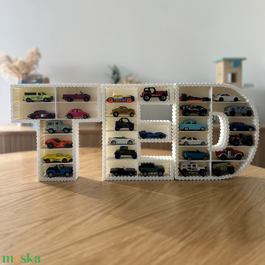 Matchbox fali tároló Hot Wheels polc Kisautó Játék tartó - 3D nyomtatott - fenntartható - modern - Montessori - baba - mama - babaszobabútor - játéktároló - Meska.hu
