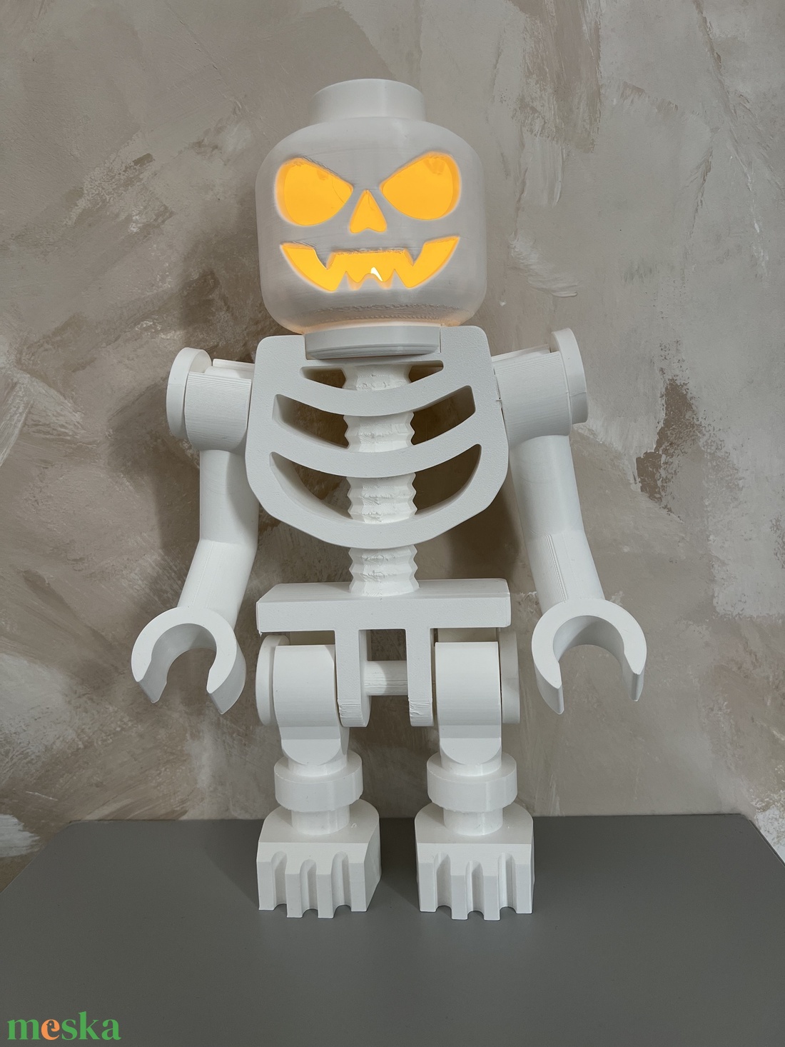 Halloween LEGO figura mécsestartó � 33 cm-es csontváz dekoráció - gyerekszoba halloweeni dekoráció - otthon & életmód - dekoráció - halloween - halloweeni dekoráció - Meska.hu