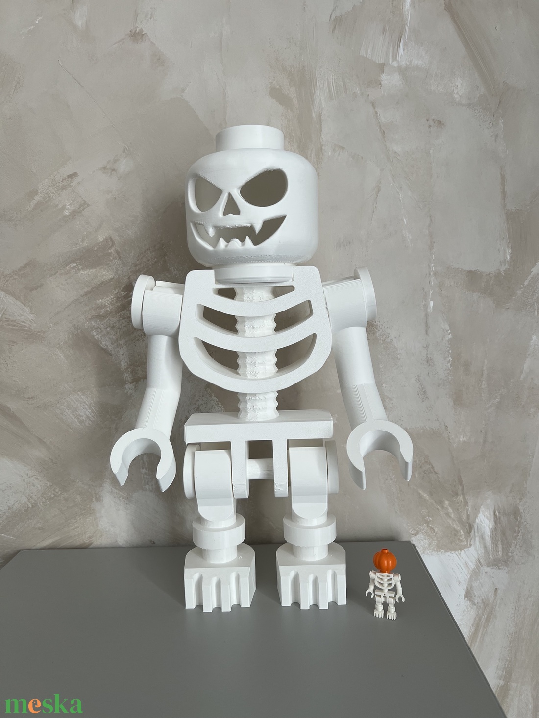 Halloween LEGO figura mécsestartó � 33 cm-es csontváz dekoráció - gyerekszoba halloweeni dekoráció - otthon & életmód - dekoráció - halloween - halloweeni dekoráció - Meska.hu