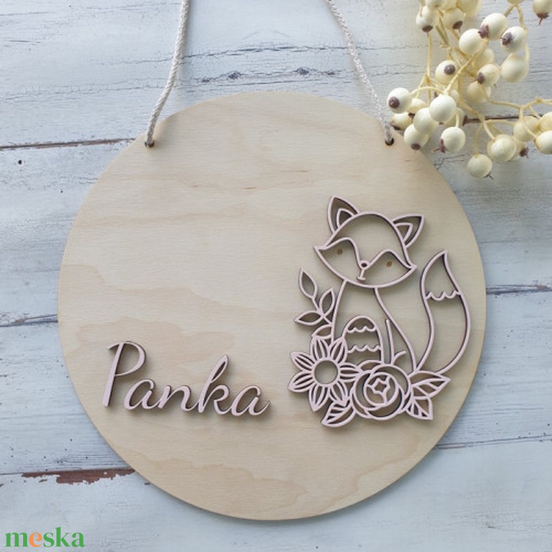 Névtábla - róka - többféle színnel - otthon & életmód - babaszoba, gyerekszoba - babaszoba, gyerekszoba - Meska.hu