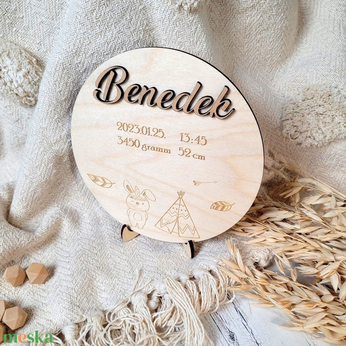 Baba névtábla születési adatokkal - 17 cm - indián nyuszi - otthon & életmód - babaszoba, gyerekszoba - babaszoba dekoráció - Meska.hu Baba névtábla születési adatokkal - 17 cm - indián nyuszi - otthon & életmód - babaszoba, gyerekszoba - babaszoba dekoráció - Meska.hu