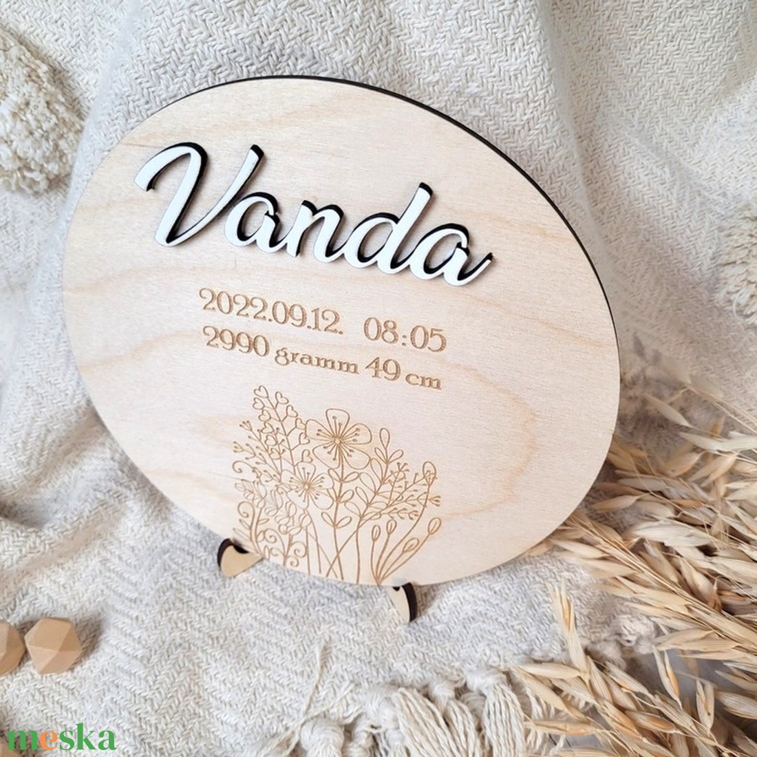 Baba névtábla születési adatokkal - 17 cm - mezei virág - otthon & életmód - babaszoba, gyerekszoba - babaszoba dekoráció - Meska.hu Baba névtábla születési adatokkal - 17 cm - mezei virág - otthon & életmód - babaszoba, gyerekszoba - babaszoba dekoráció - Meska.hu