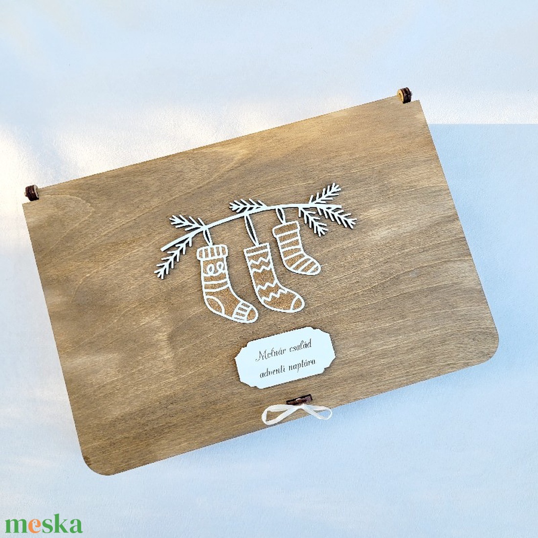 Adventi naptár - fa dobozban - karácsony - adventi díszek - adventi naptár - Meska.hu