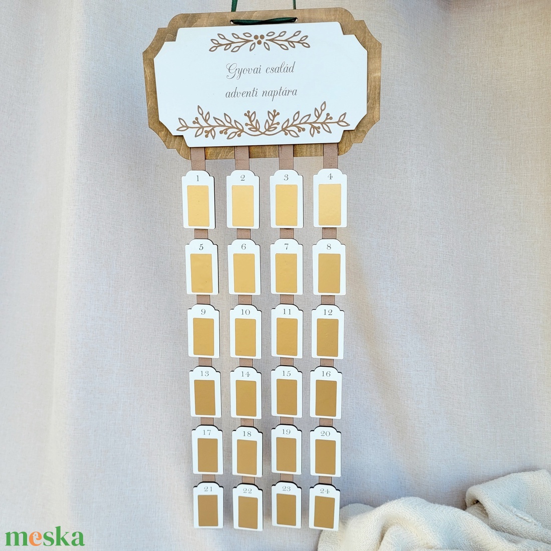Adventi naptár - kaparós ablakokkal - karácsony - adventi díszek - adventi naptár - Meska.hu