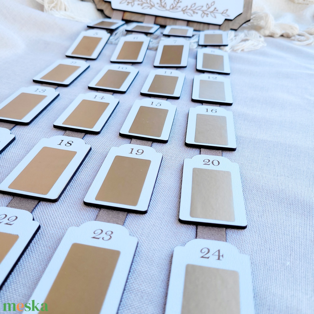 Adventi naptár - kaparós ablakokkal - karácsony - adventi díszek - adventi naptár - Meska.hu