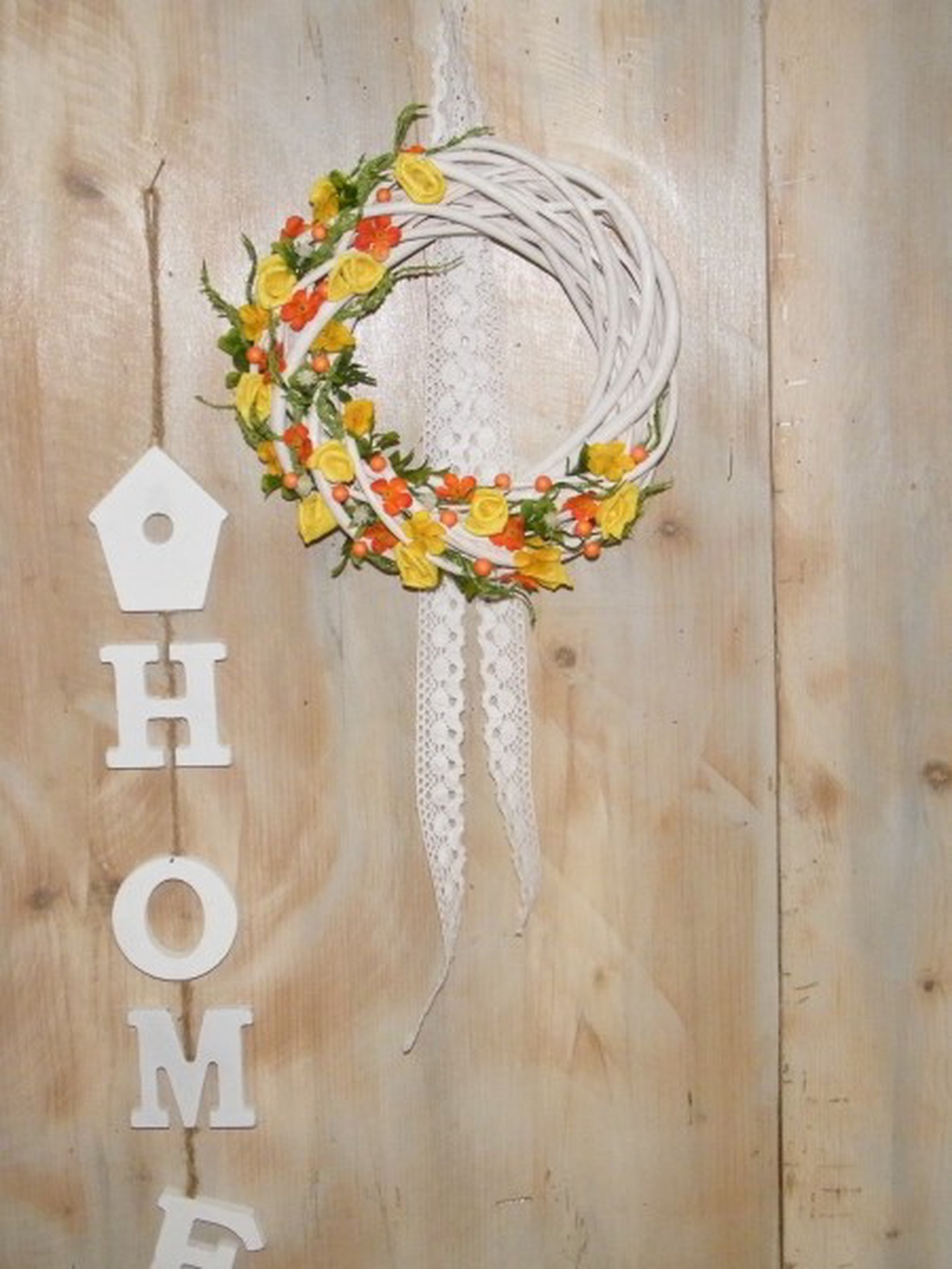 Tavaszi fonott vesszőkopogtató -  - Meska.hu