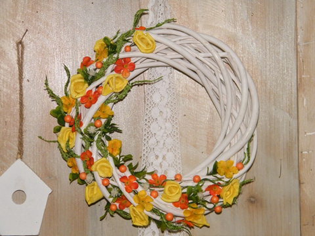 Tavaszi fonott vesszőkopogtató -  - Meska.hu