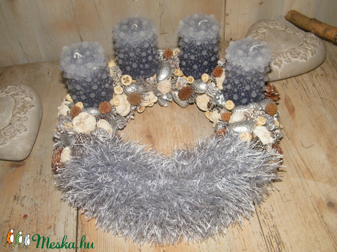Téli hangulat adventi koszorú -  - Meska.hu