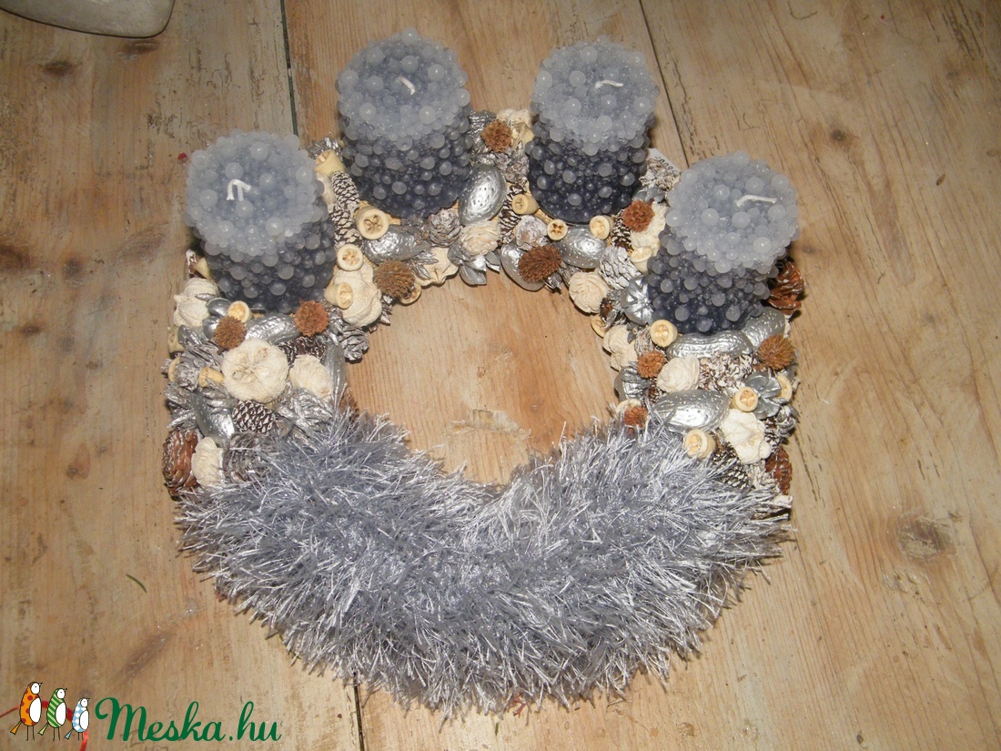 Téli hangulat adventi koszorú -  - Meska.hu