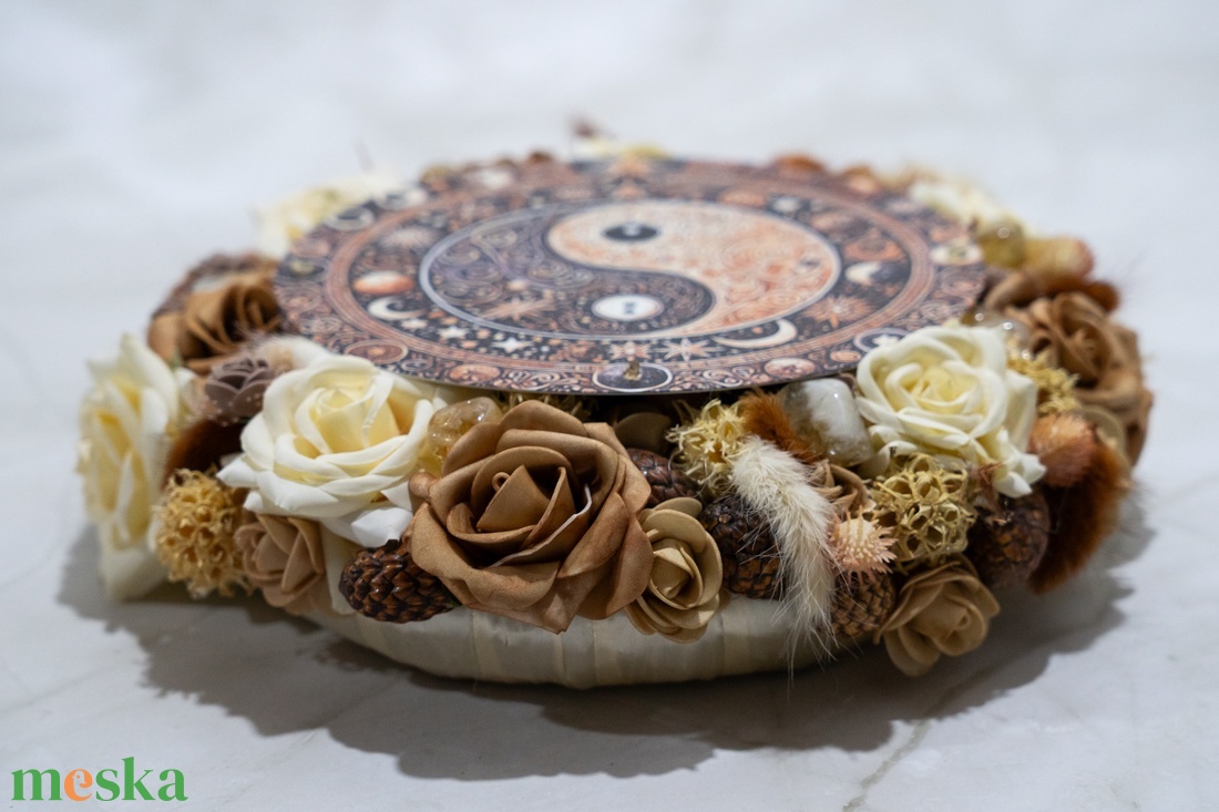 Jin�jang mandala ajtódísz citrinnel - otthon & életmód - dekoráció - ajtó- és ablak dekoráció - ajtódísz & kopogtató - Meska.hu