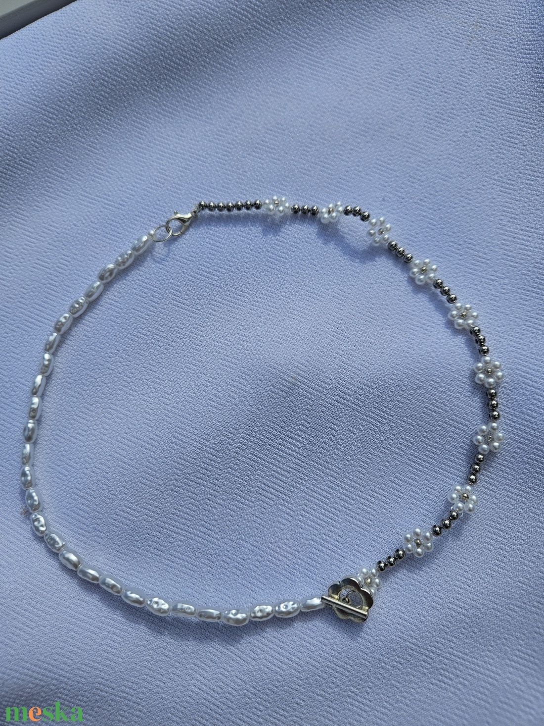 Flower nyaklánc - ékszer - nyaklánc - gyöngyös nyaklánc - Meska.hu