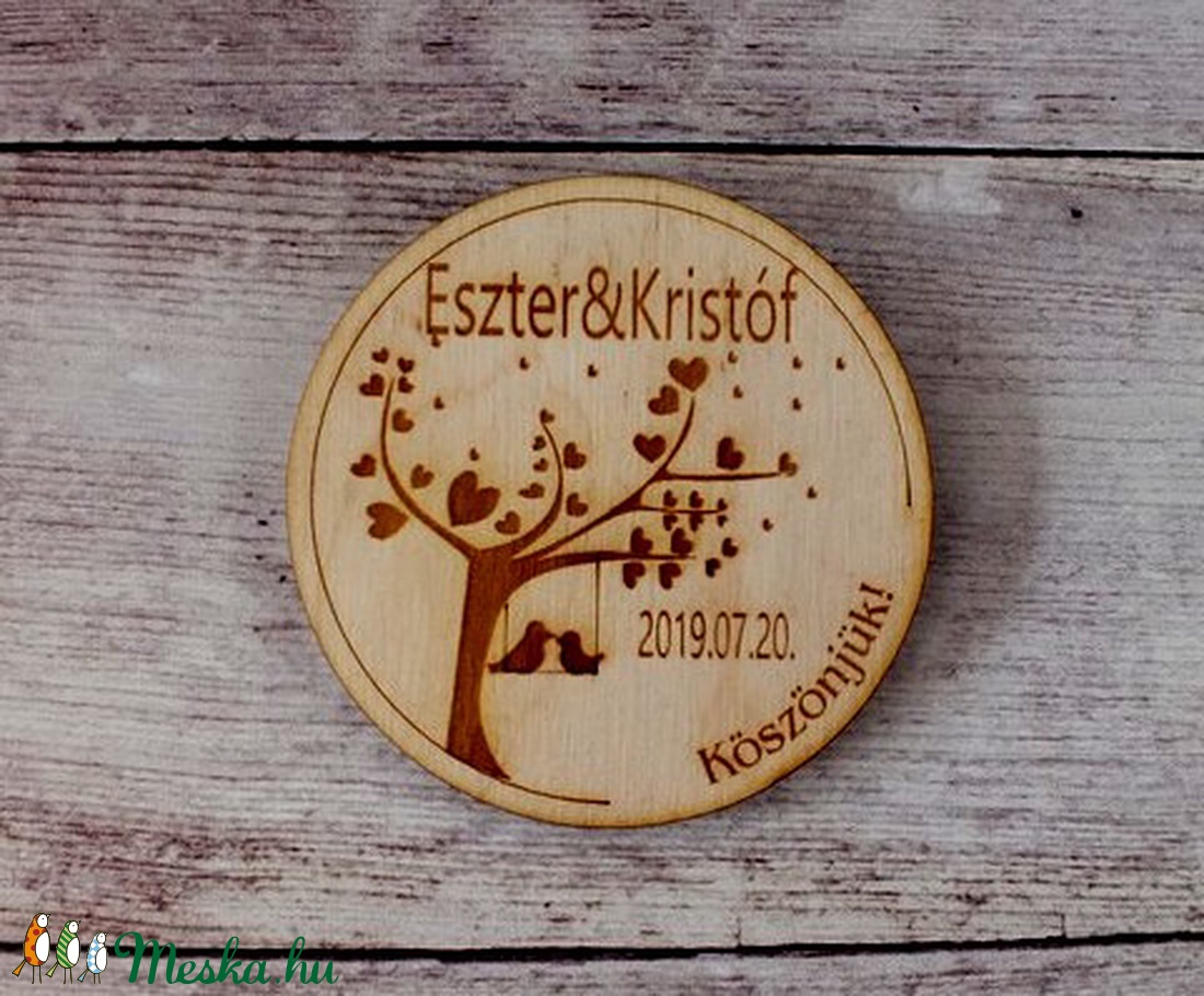 Köszönőajándék fa és szív motívummal hűtőmágnes - - Meska.hu Köszönőajándék fa és szív motívummal hűtőmágnes - - Meska.hu