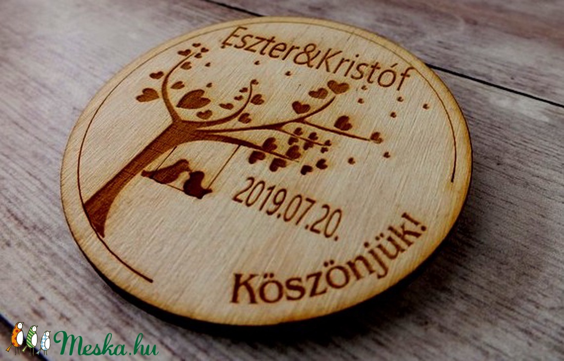 Köszönőajándék fa és szív motívummal hűtőmágnes - - Meska.hu Köszönőajándék fa és szív motívummal hűtőmágnes - - Meska.hu