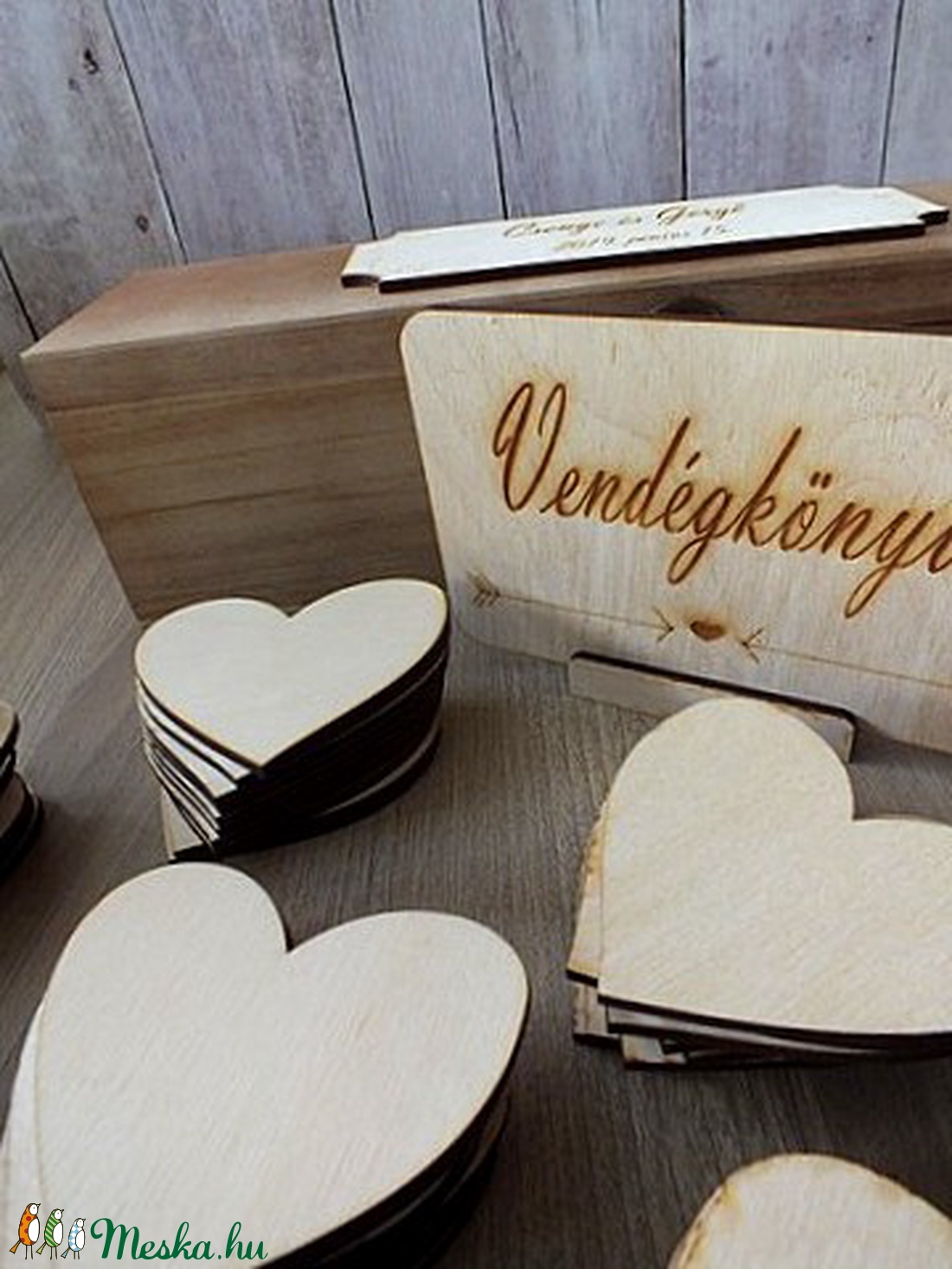 Esküvői vendégkönyv - szívek dobozban -  - Meska.hu