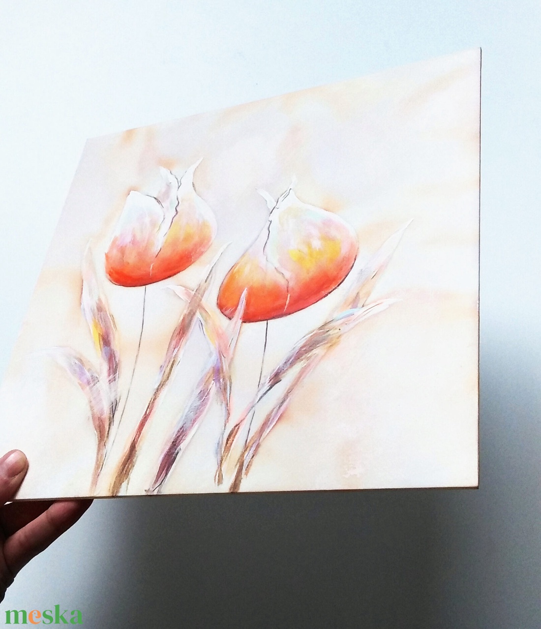 Tulipános selyem festmény 26x26 cm - művészet - festmény - festmény vegyes technika - Meska.hu Tulipános selyem festmény 26x26 cm - művészet - festmény - festmény vegyes technika - Meska.hu