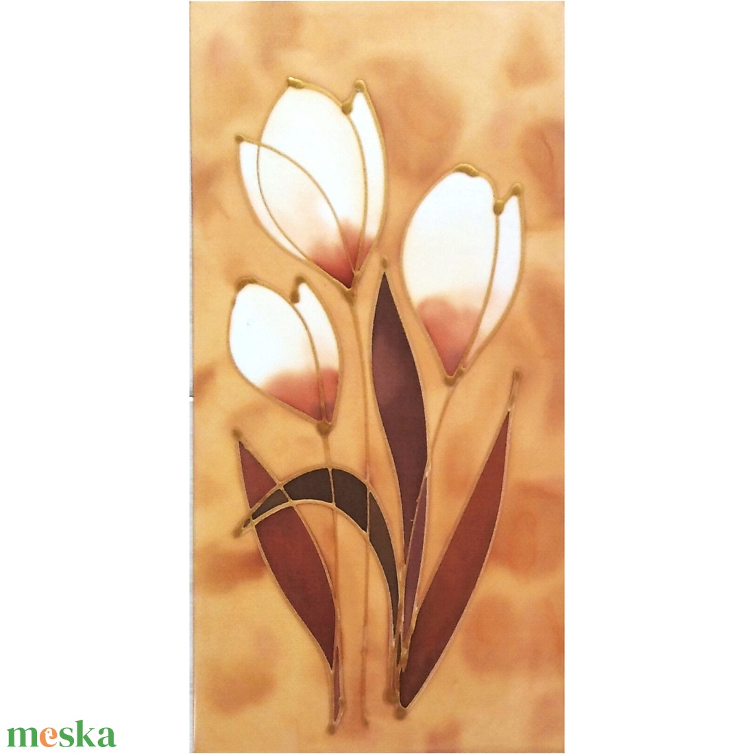 Selyem festmény liliomokkal - művészet - festmény - festmény vegyes technika - Meska.hu Selyem festmény liliomokkal - művészet - festmény - festmény vegyes technika - Meska.hu