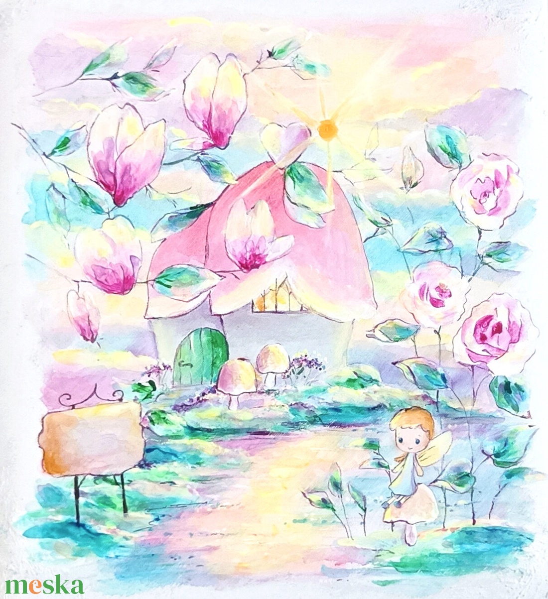 Névre szóló rózsakertes fotóalbum 30x33 cm - otthon & életmód - papír, írószer - album & fotóalbum - Meska.hu