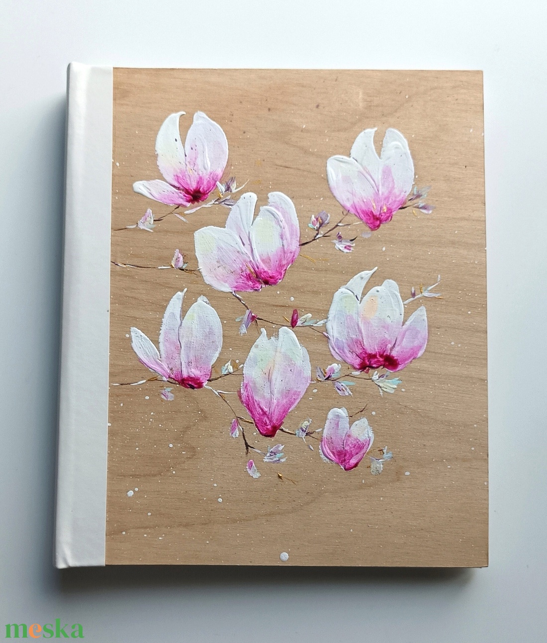Fotóalbum magnóliákkal 25x30 cm - otthon & életmód - papír, írószer - album & fotóalbum - Meska.hu