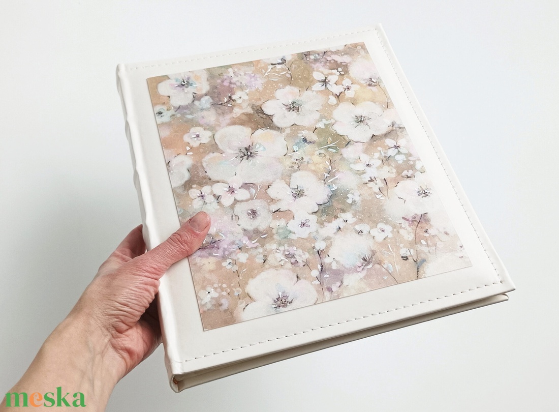 Fotóalbum hernyóselyemmel 25x30 cm - otthon & életmód - papír, írószer - album & fotóalbum - Meska.hu